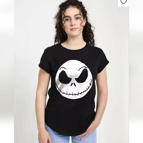 The Nightmare Before Christmas Jack Skellington women's XL t-shirt black white - Picture 1 of 6
